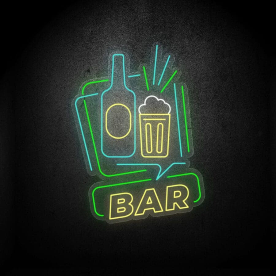Cartel luminoso bar