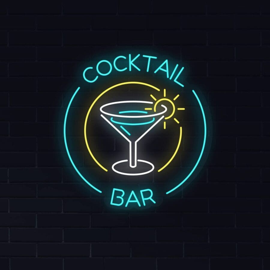 Cartel neón led Cocktail Bar