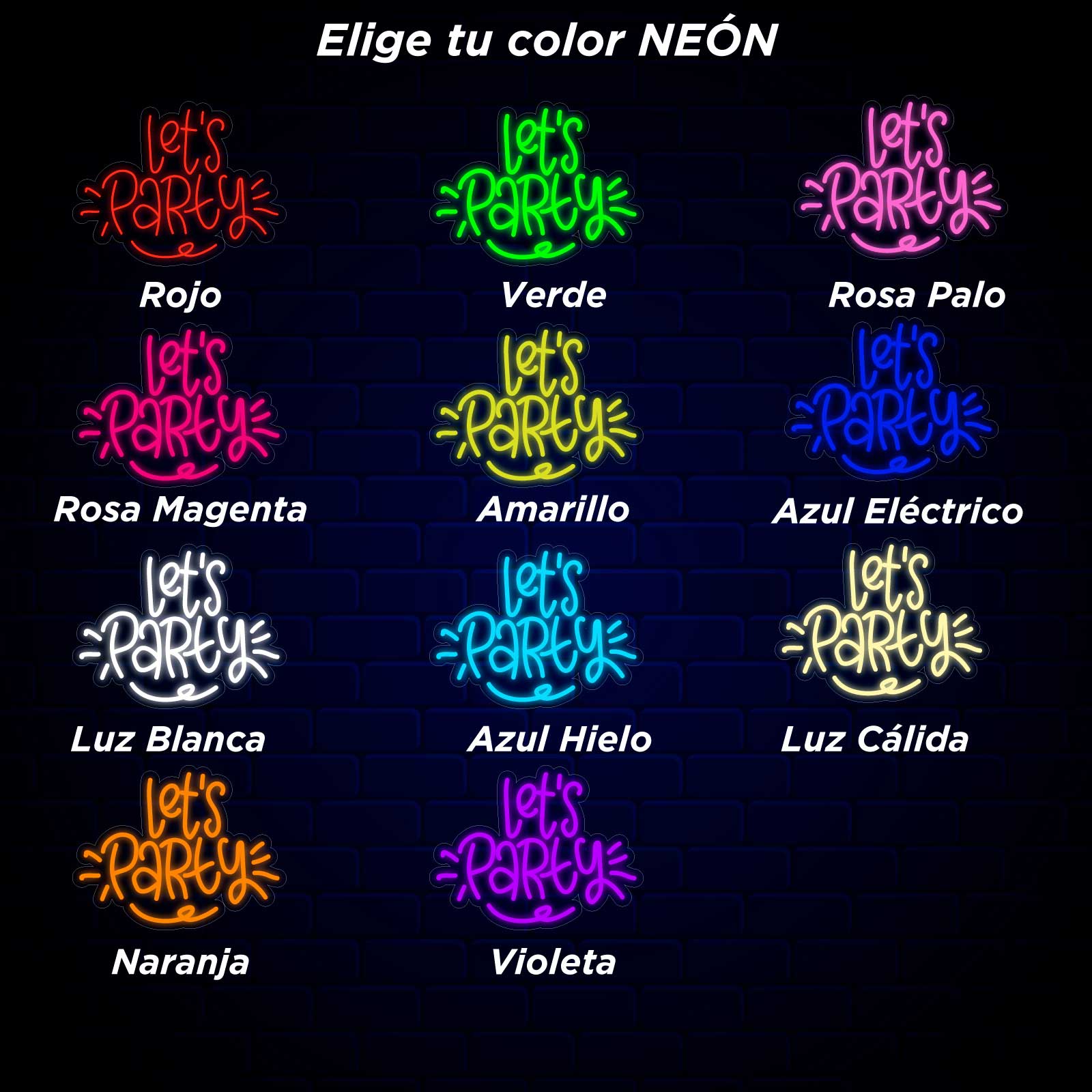 ▷ NEONES Para FIESTAS  Carteles y Letras de Neon® – Neon 51