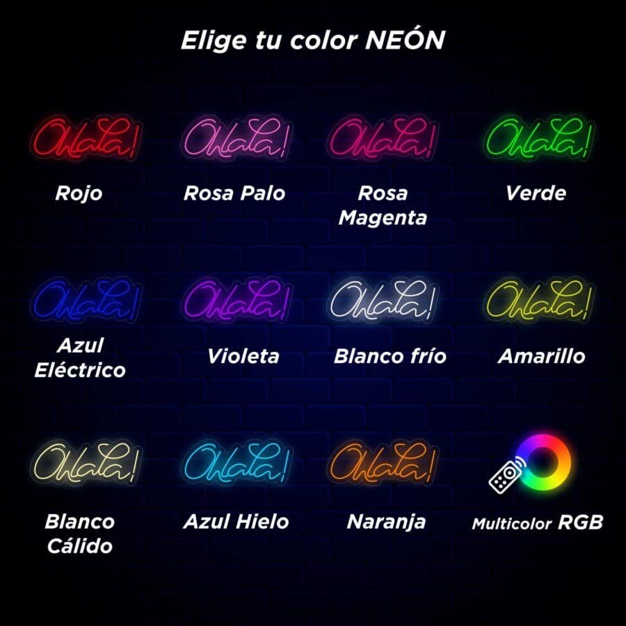 Un conjunto de letreros de neón Neón No Music No Life (copia) con diferentes colores.