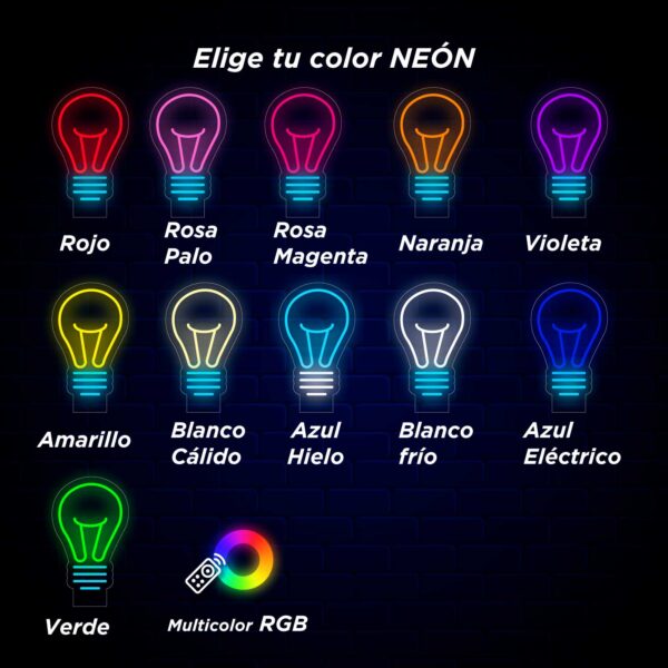 El equilibrio de colores neón - el equilibrio de colores Neón Bombilla.