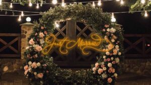 just married letrero neon para exterior