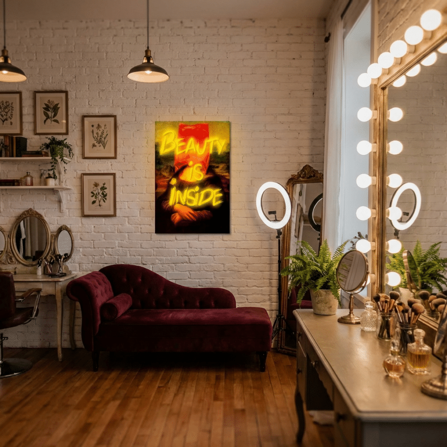 Cuadro Neón Beauty is Inside - Vista 3