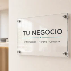 Placa de metacrilato personalizada