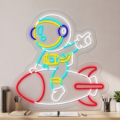 Neón Astronauta cabalgando - Miniatura 2