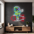 Neón Astronauta cabalgando - Miniatura 3