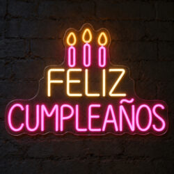 Neón LED Feliz Cumpleaños