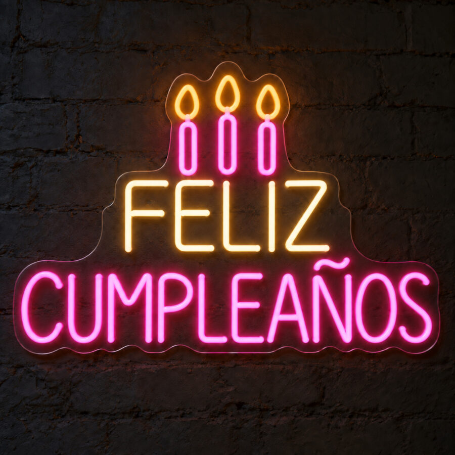 Neón LED Feliz Cumpleaños