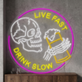Neón Live Fast Drink Slow - Miniatura 3