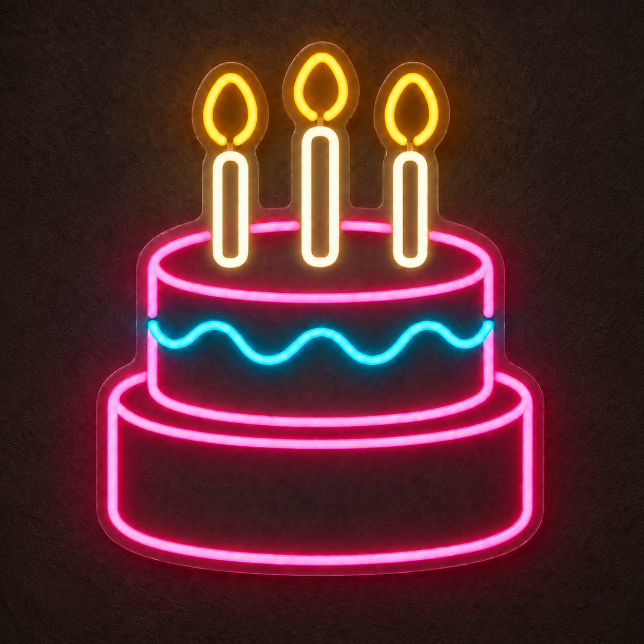 Neón LED Tarta de Cumpleaños - Miniatura 1