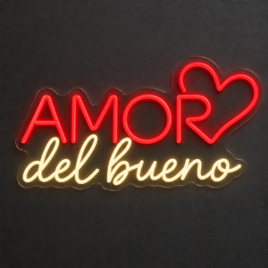 Neón LED Amor del bueno — Rojo y blanco cálido