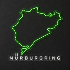 Neón LED Nürburgring — Verde y blanco frío
