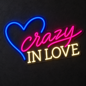 Neón LED Crazy in Love — Magenta, cálido y azul eléctrico