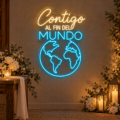 Neón LED Contigo al fin del mundo - Miniatura 2
