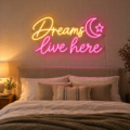 Dreams live here – Letrero LED de neón - Miniatura 2