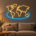 Neón LED World Map - Miniatura 2