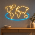 Neón LED World Map - Miniatura 4