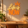 Cartel LED neón «Life is now» - Miniatura 4