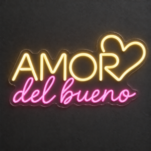 Neón LED Amor del bueno — Blanco cálido y rosa palo