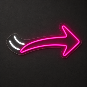 Neón LED Arrow — Magenta y blanco frío