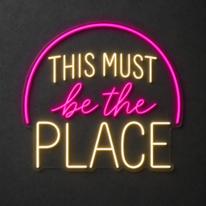 Neón LED This Must Be The Place — Cálido y magenta