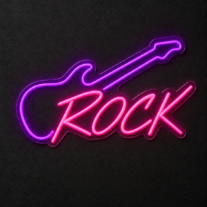 Neón LED Rock — Violeta y magenta