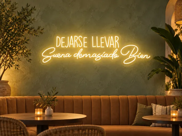 Dejarse llevar, suena demasiado bien en neón cálido