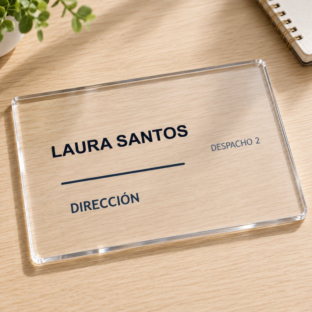 Recreación digital: identificador de despacho transparente